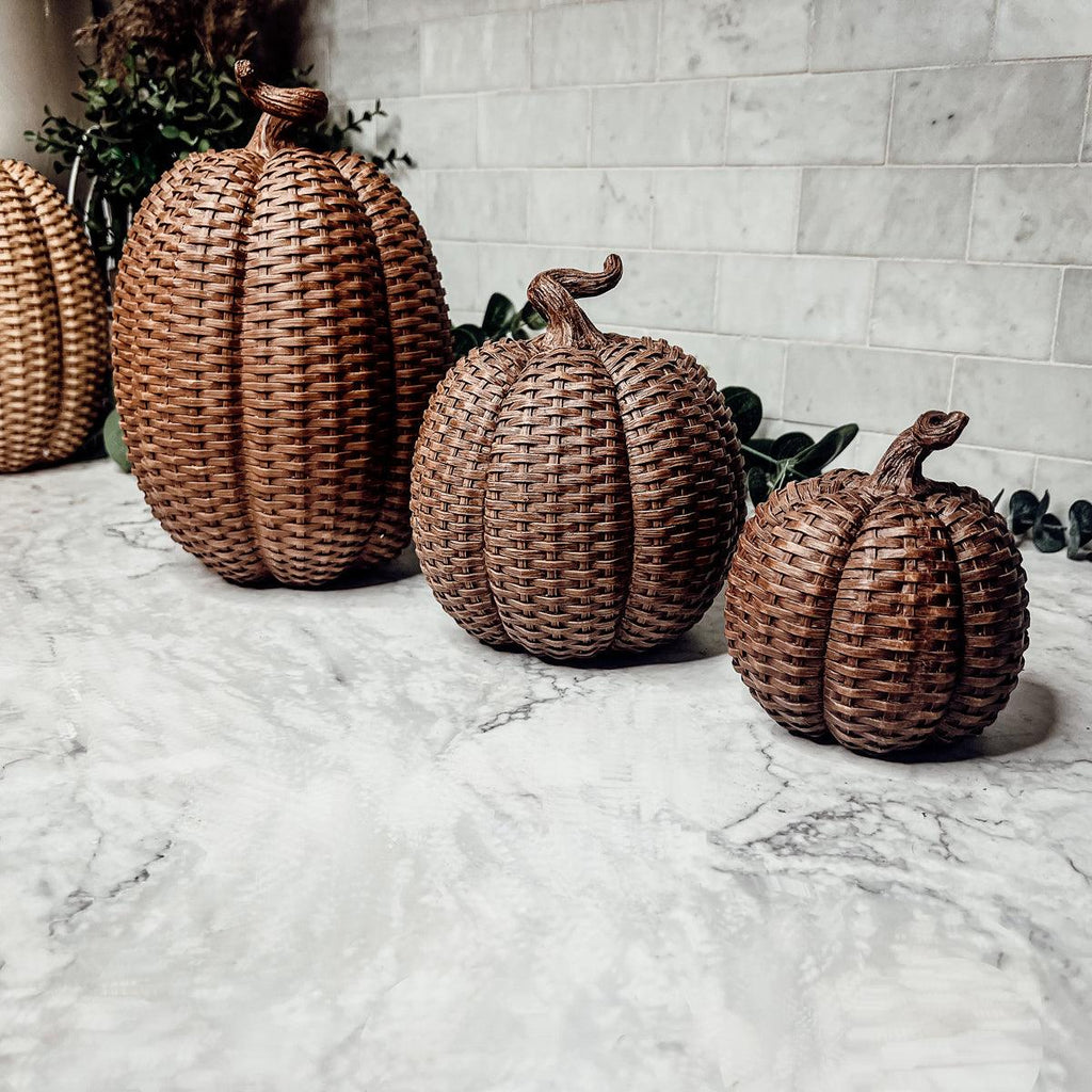 Basket Weave Pumpkins Gia Roma