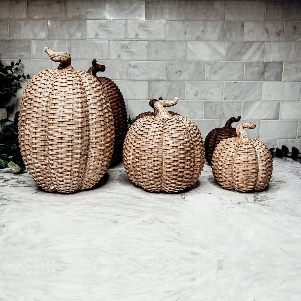 Basket Weave Pumpkins Gia Roma