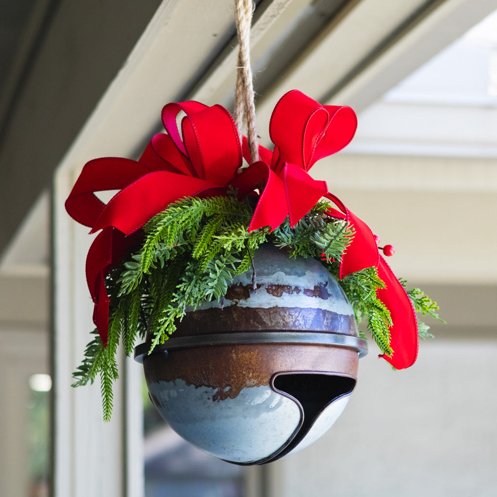 Hanging Decorated Holiday Jingle Bell Branches Designs