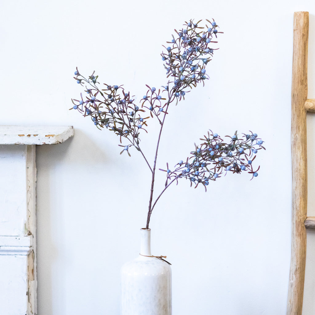 Tall Smoked Blue Berry Spray Branches Designs