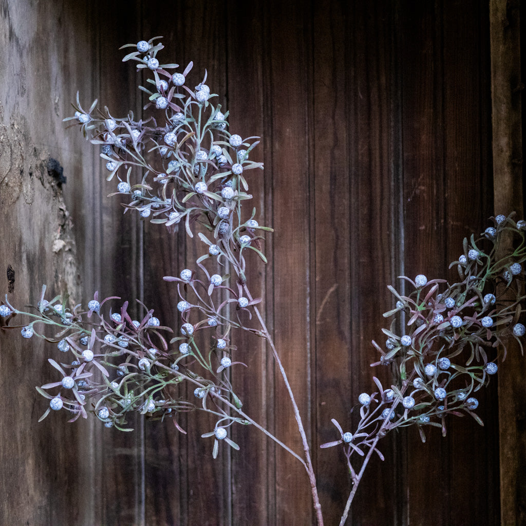 Tall Smoked Blue Berry Spray Branches Designs