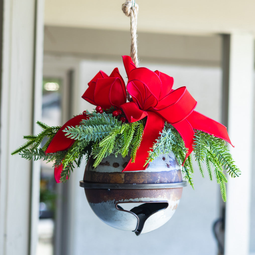Hanging Decorated Holiday Jingle Bell Branches Designs