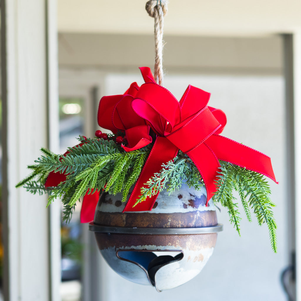 Hanging Decorated Holiday Jingle Bell Branches Designs