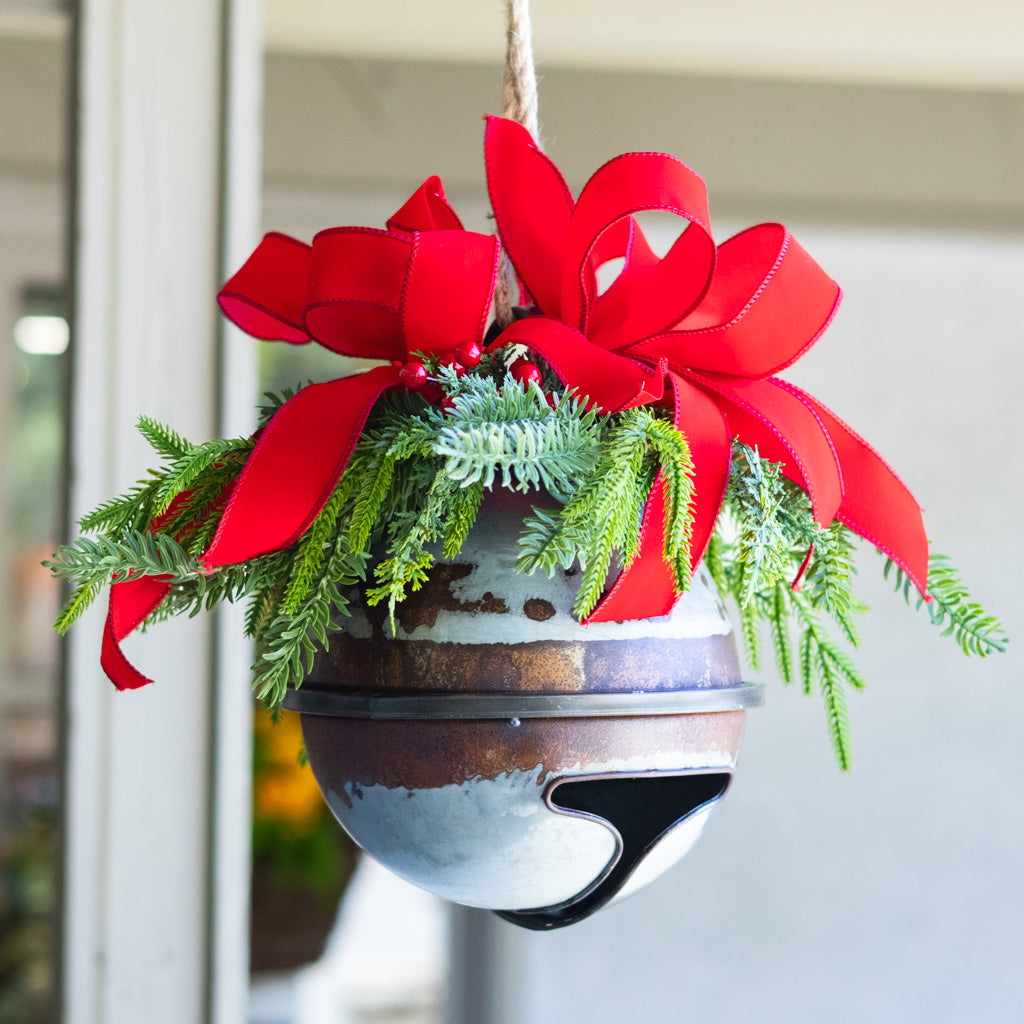 Hanging Decorated Holiday Jingle Bell Branches Designs