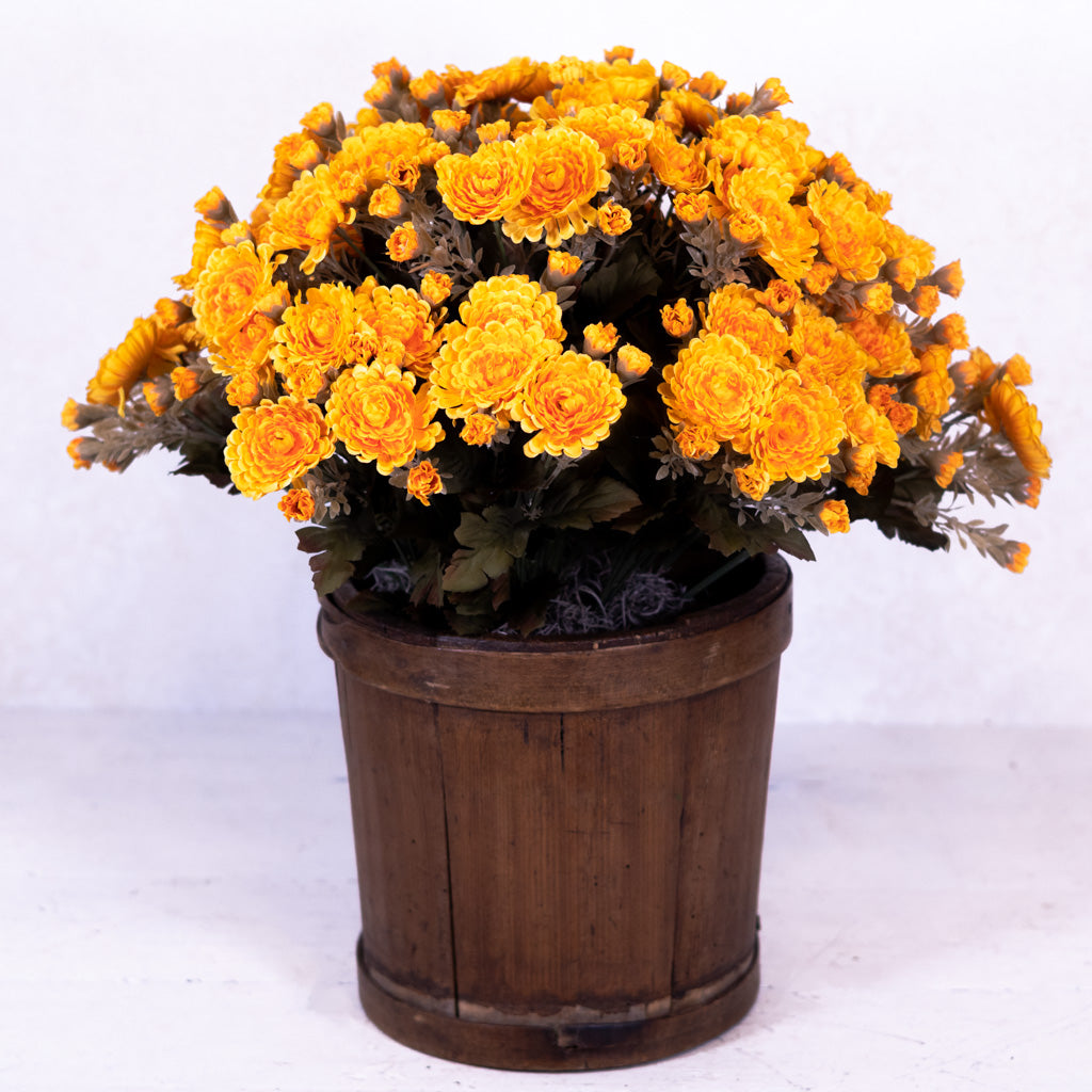 Mum Double Drop In Gold Yellow Branches Designs