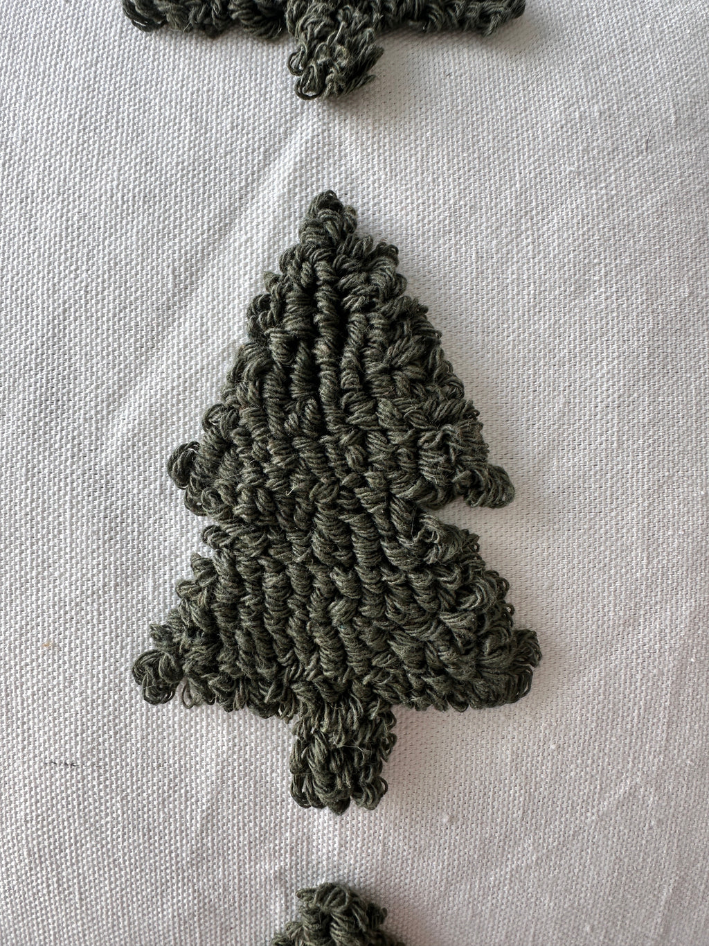 Tufted Christmas Tree Pillow Cover Busa Designs