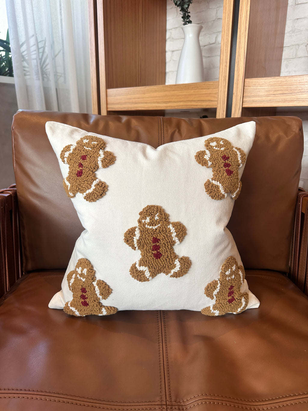 Mini Gingerbread Pillow Cover Busa Designs