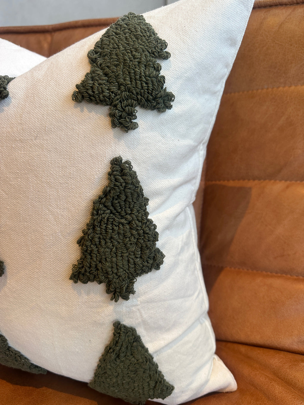 Tufted Christmas Tree Pillow Cover Busa Designs