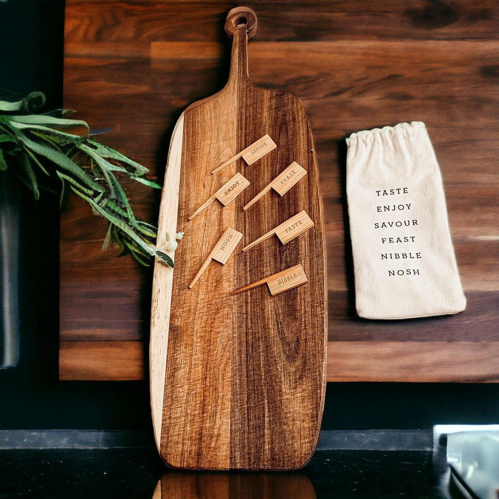 Board + Bamboo Markers | 23x8" Gia Roma