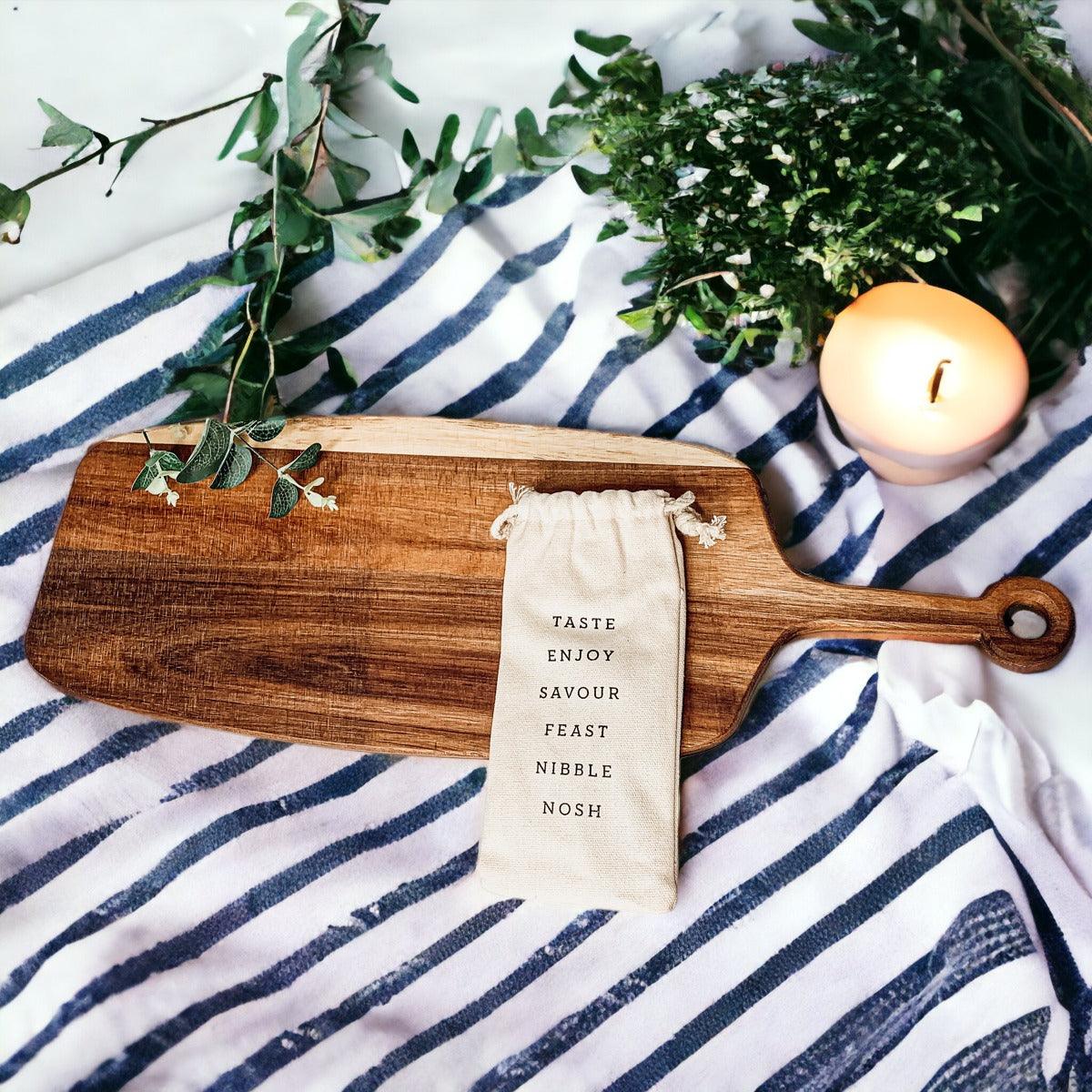 Board + Bamboo Markers | 23x8" Gia Roma
