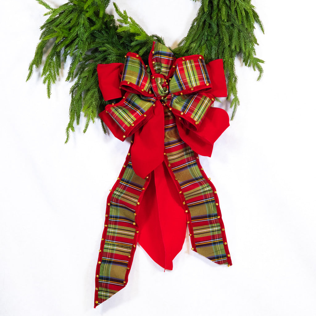 McFarland Plaid Bow with Bell Edge Branches Designs