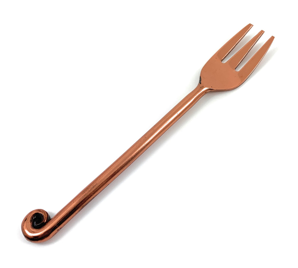 Vibhsa Copper Finish Appetizer Forks Set of 6 Vibhsa
