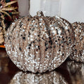Glitter Sequin Pumpkin 4" Gia Roma