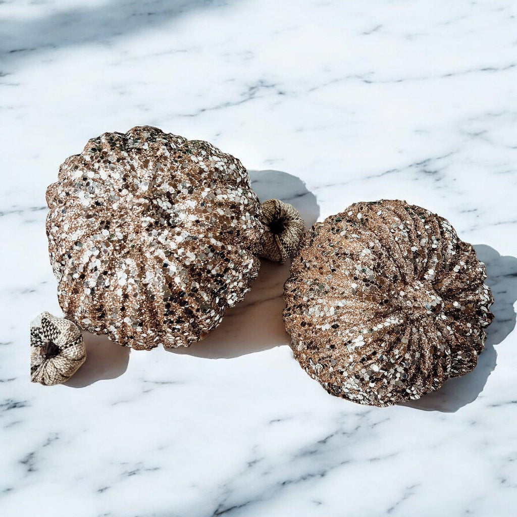 Glitter Sequin Pumpkin 4" Gia Roma