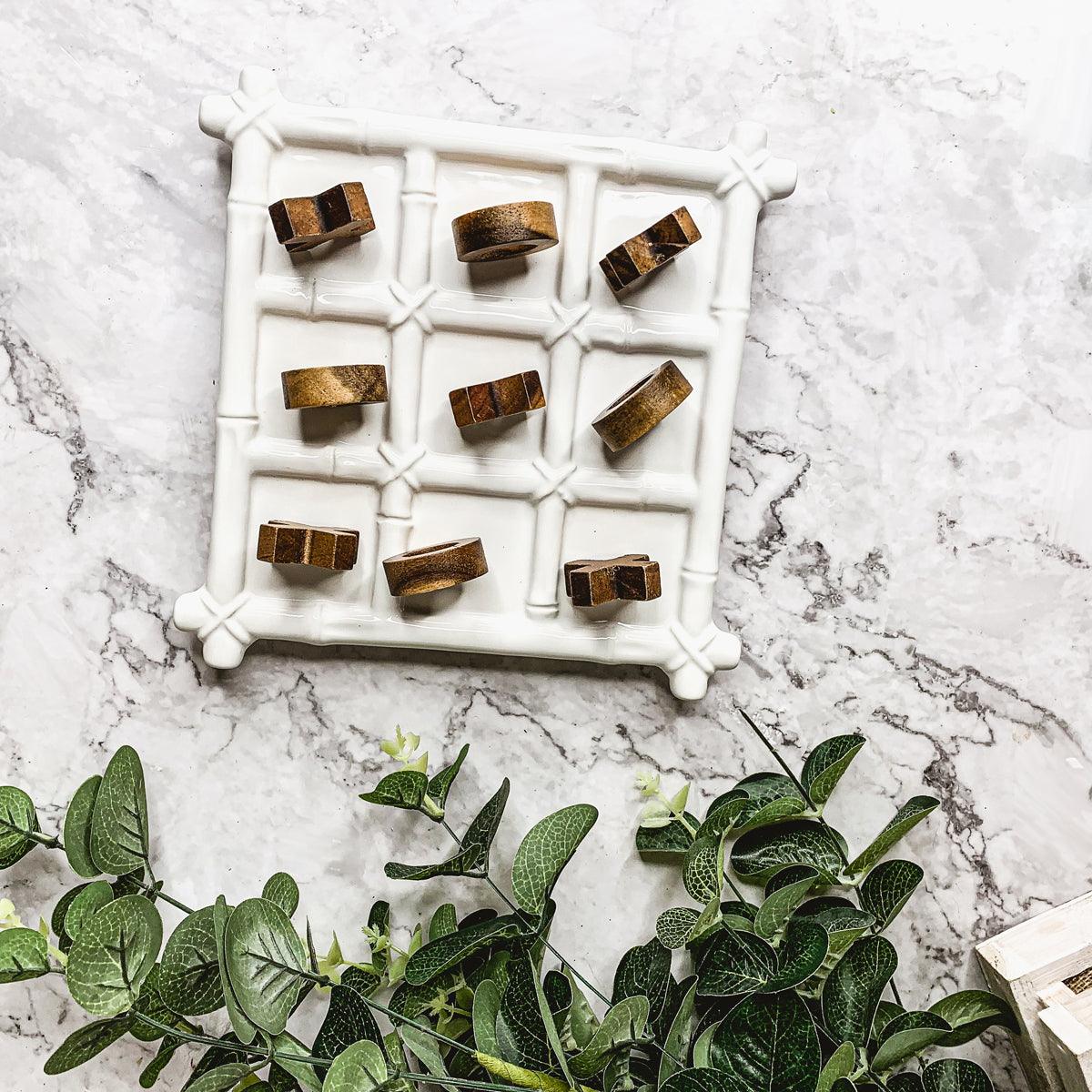 Faux Bamboo Tic Tac toe Gia Roma