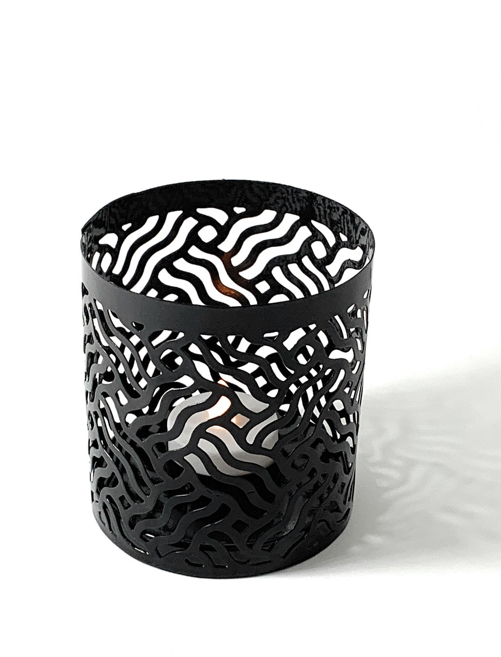 Votive Candle Holders Set of 2 Black Vibhsa