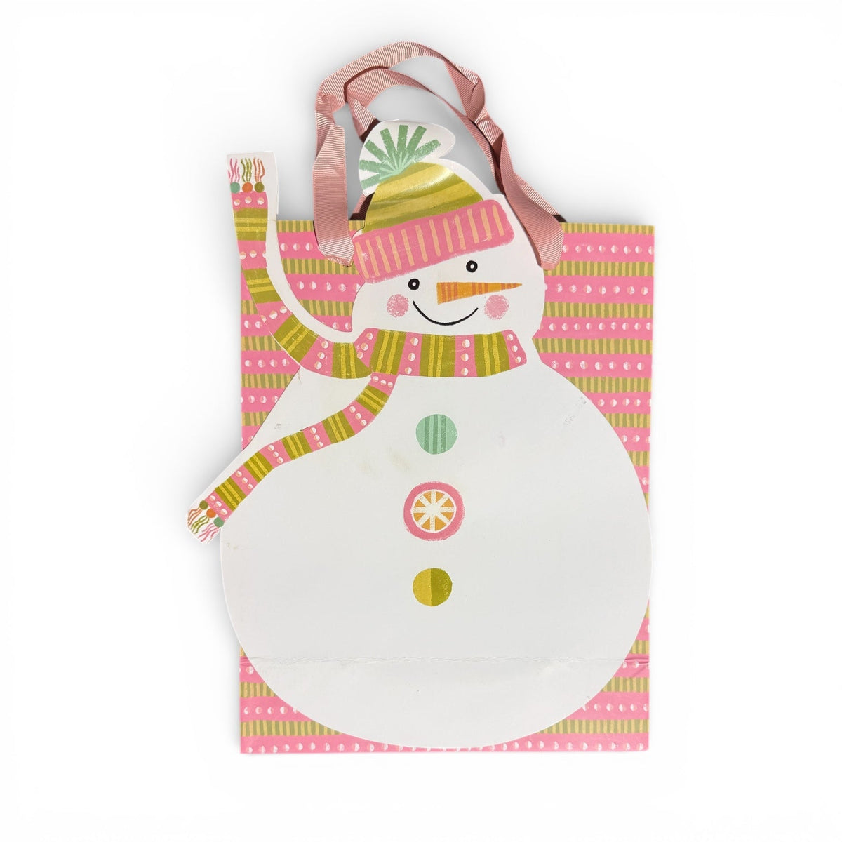 Snowman Printed Gift Bags Rust & Cinder