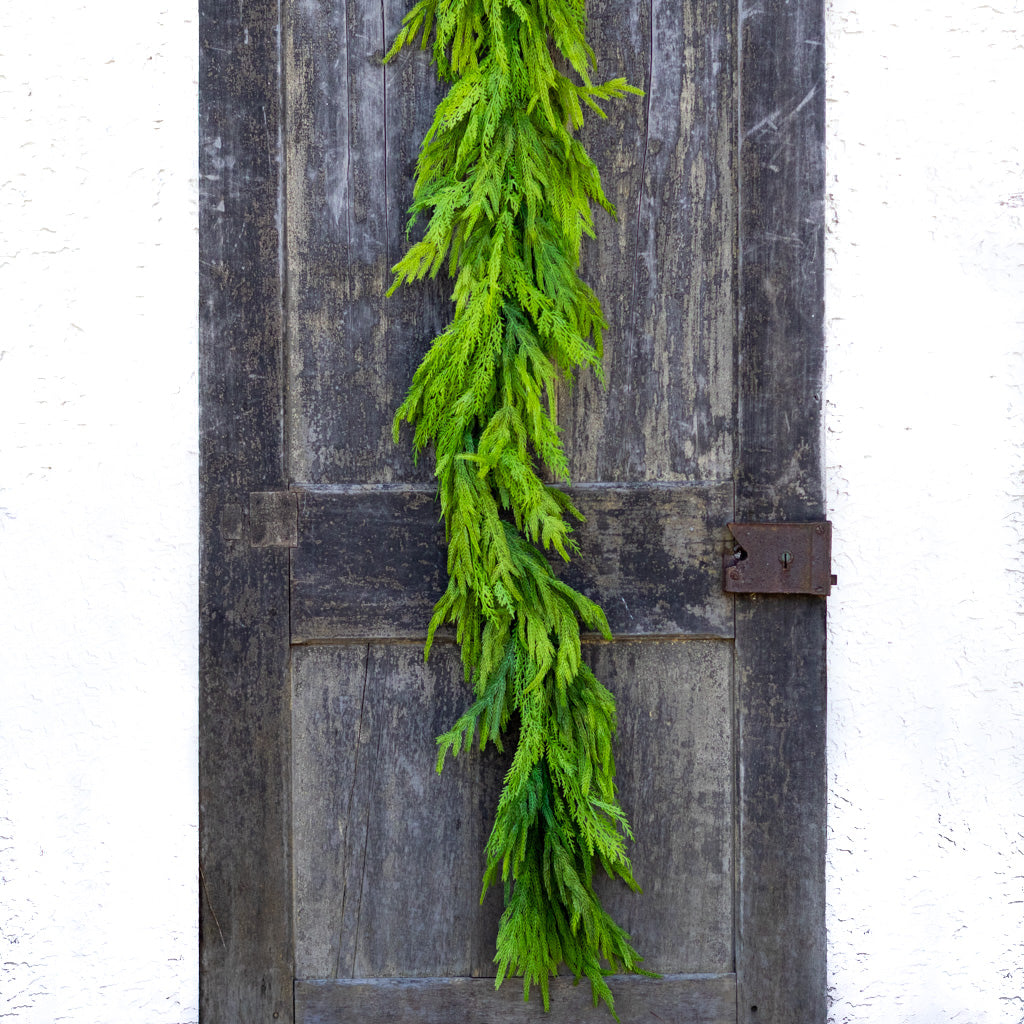 6' Woodland Evergreen Garland Real Touch Branches Designs