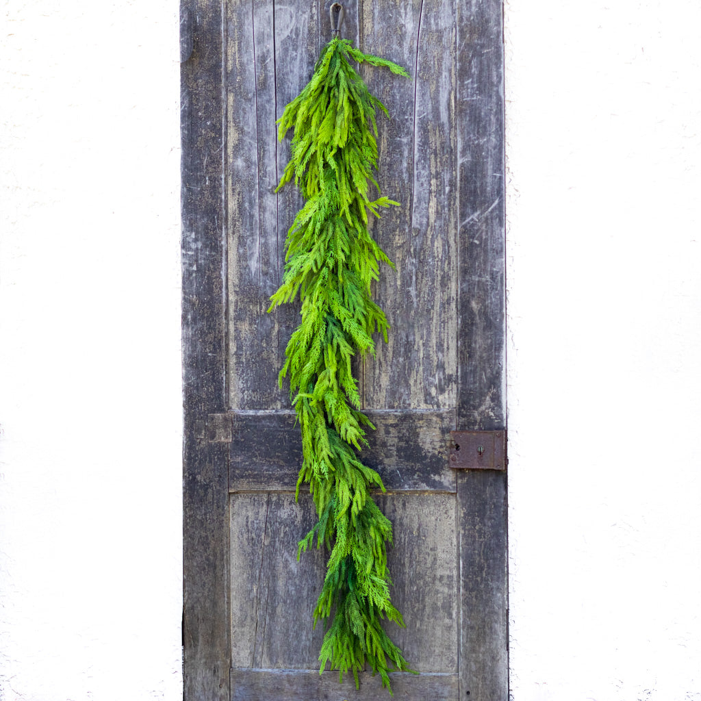 6' Woodland Evergreen Garland Real Touch Branches Designs