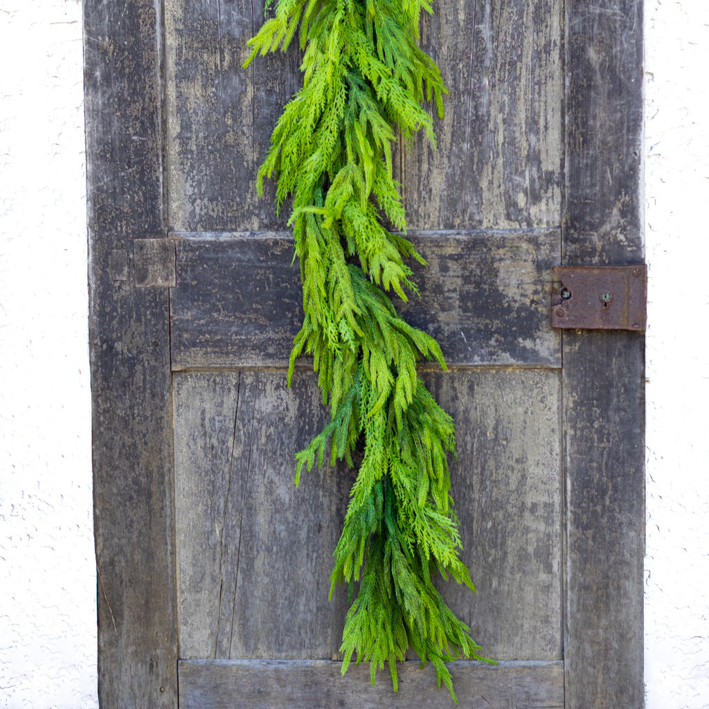 6' Woodland Evergreen Garland Real Touch Branches Designs
