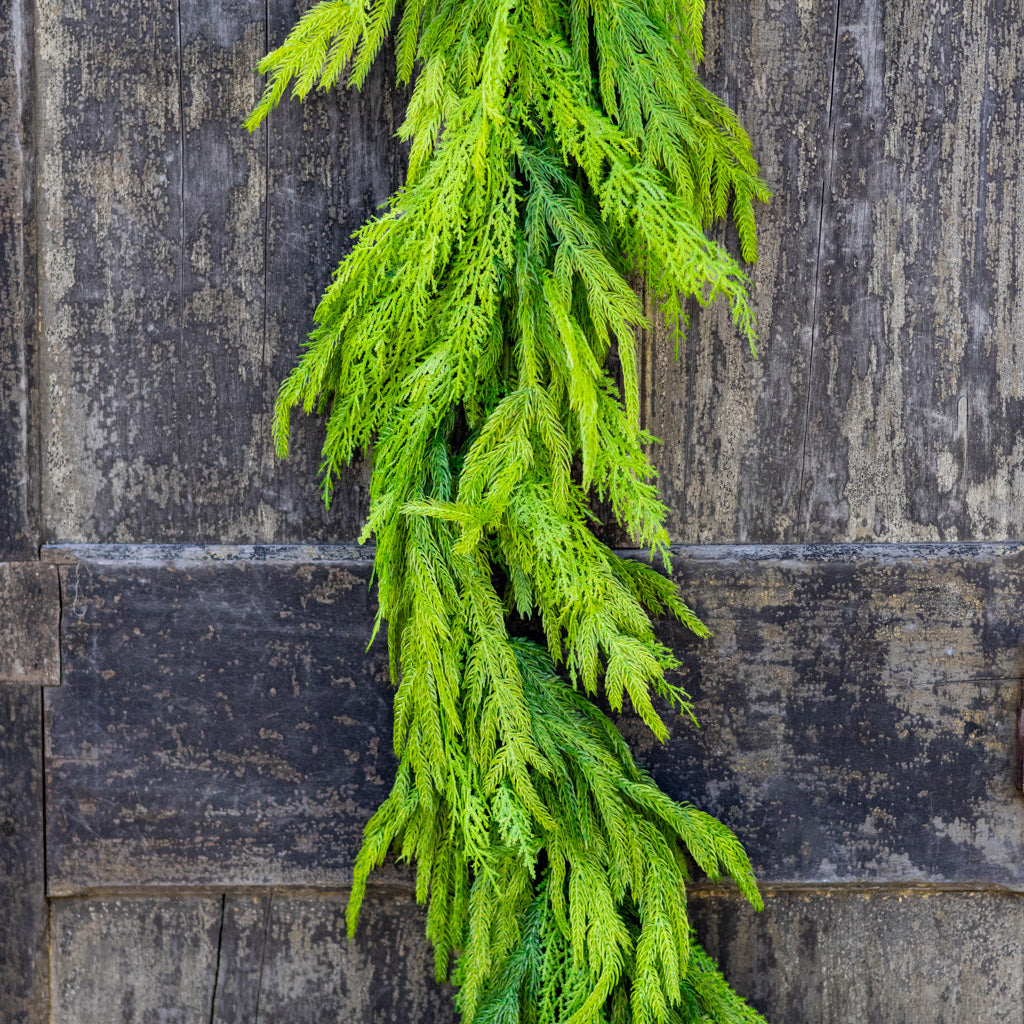 6' Woodland Evergreen Garland Real Touch Branches Designs