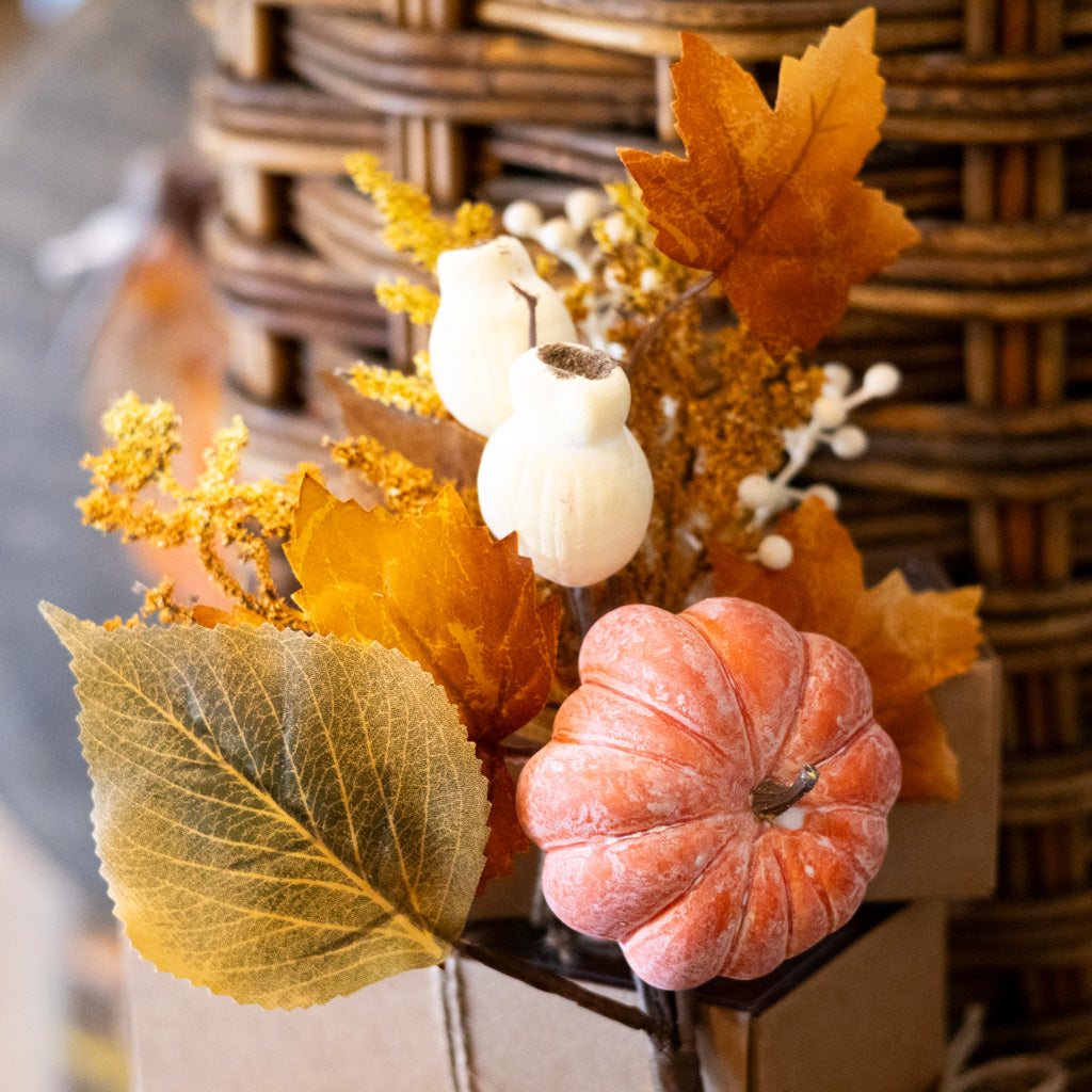 Pumpkin Orange, Mixed Berry and Leaf Pick Branches Designs