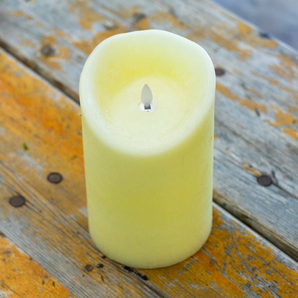 Flameless Flickering Candle with Timer Ivory Chunky Branches Designs