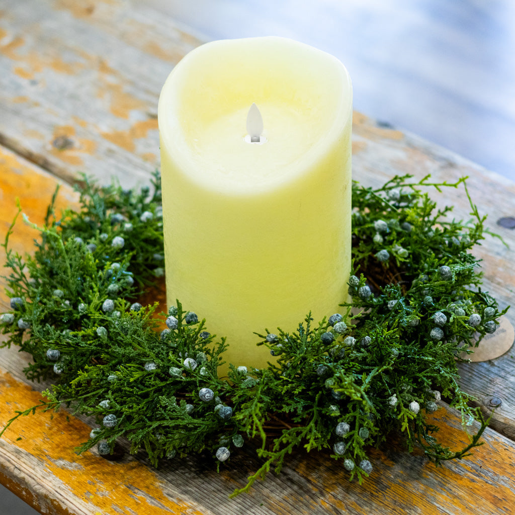 Flameless Flickering Candle with Timer Ivory Chunky Branches Designs