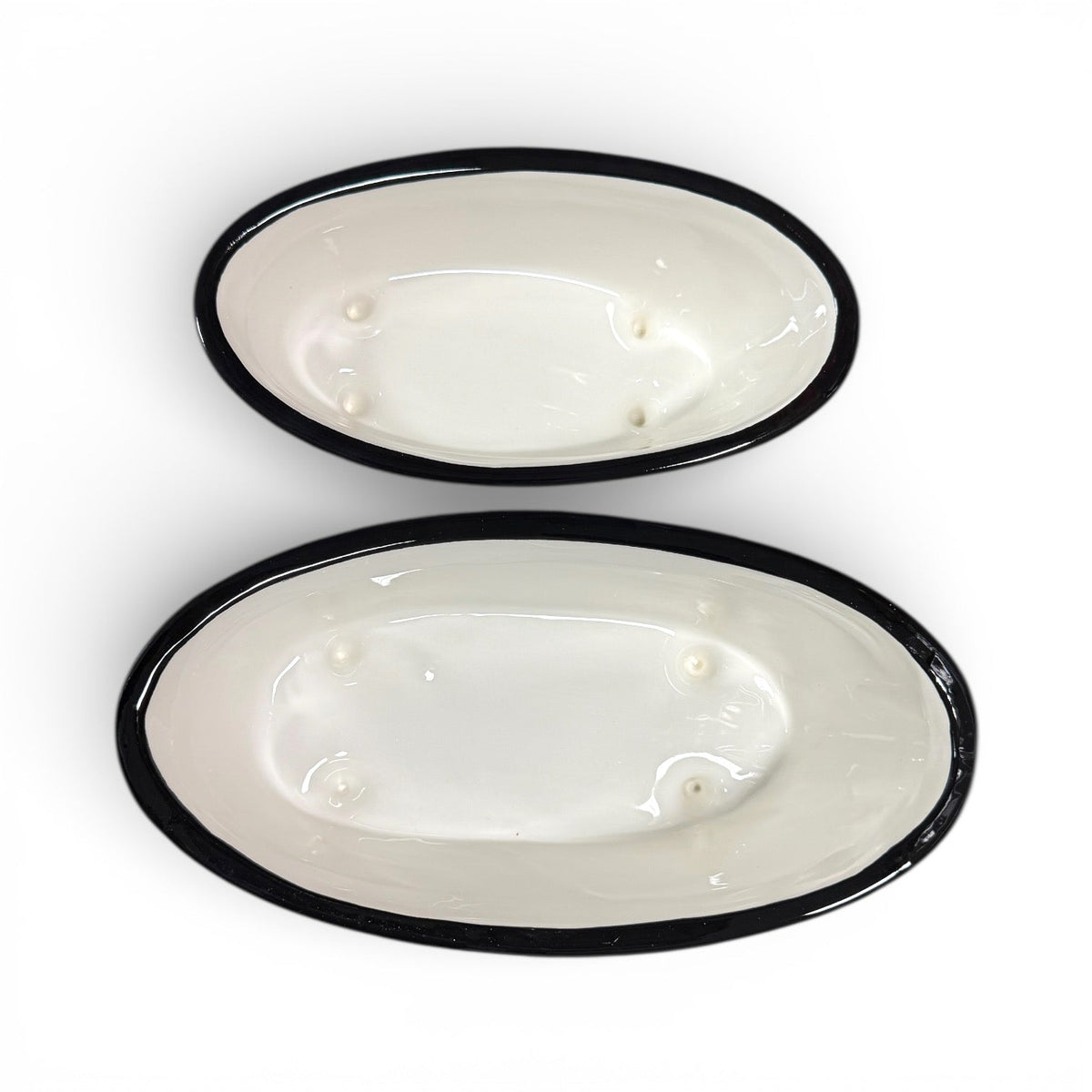 Ceramic Enamel Bathtub Planter & Soap Holder Rust & Cinder