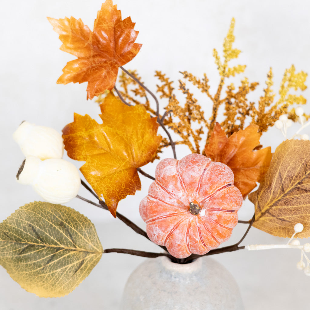 Pumpkin Orange, Mixed Berry and Leaf Pick Branches Designs