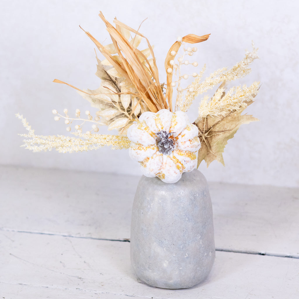 Washed Pumpkin Maple Leaf and Seed Gold Beige Pick Branches Designs