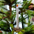 Silver Mercury Glass Candle Ornament Branches Designs