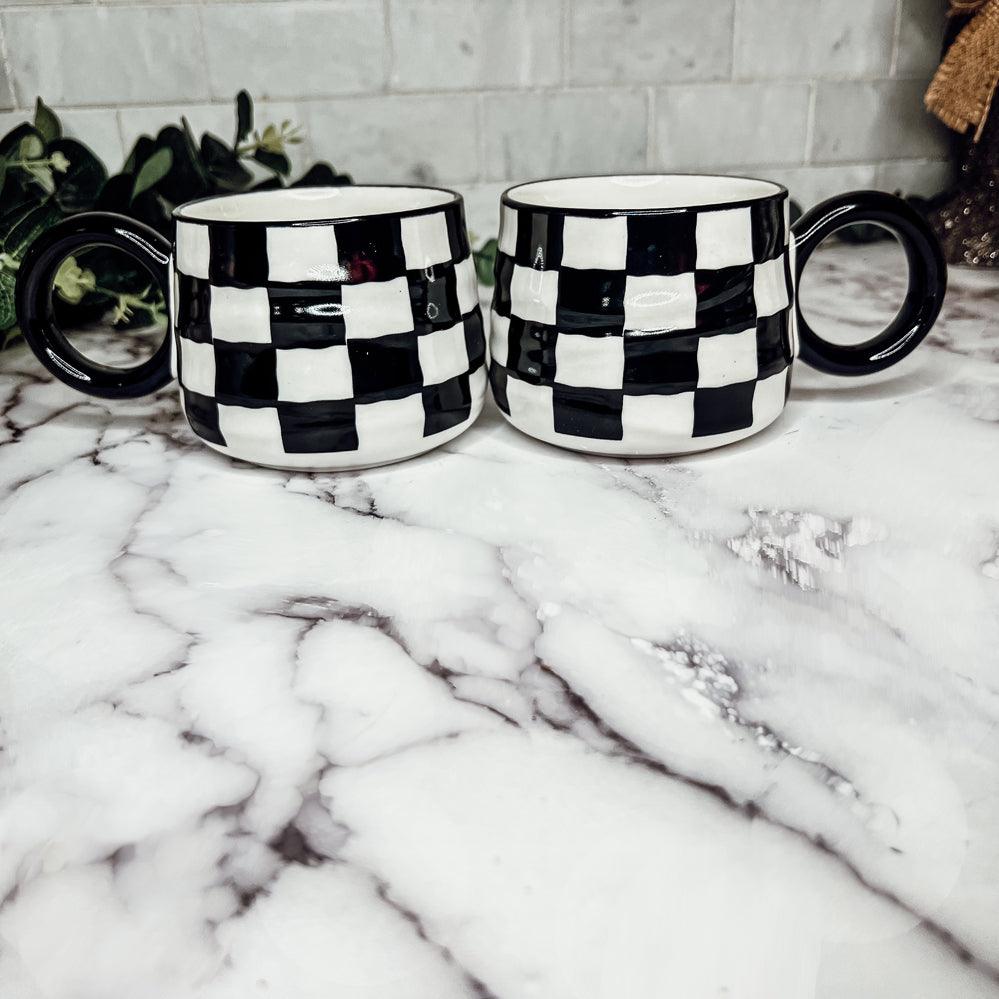 BW Checkered Mug Gia Roma