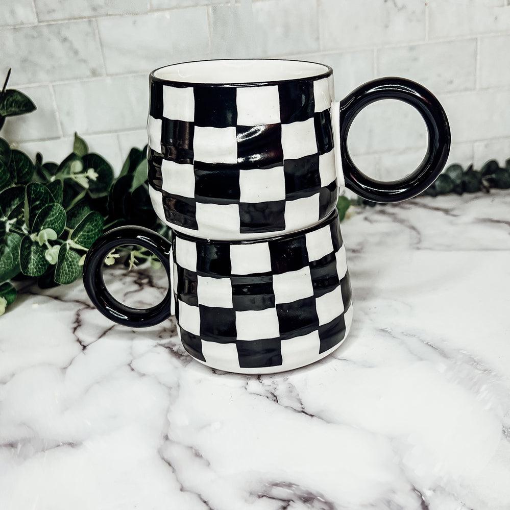 BW Checkered Mug Gia Roma