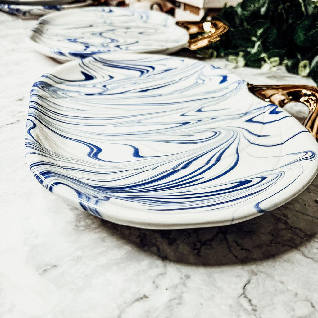 Martha Blue Pumpkin Plate Gia Roma