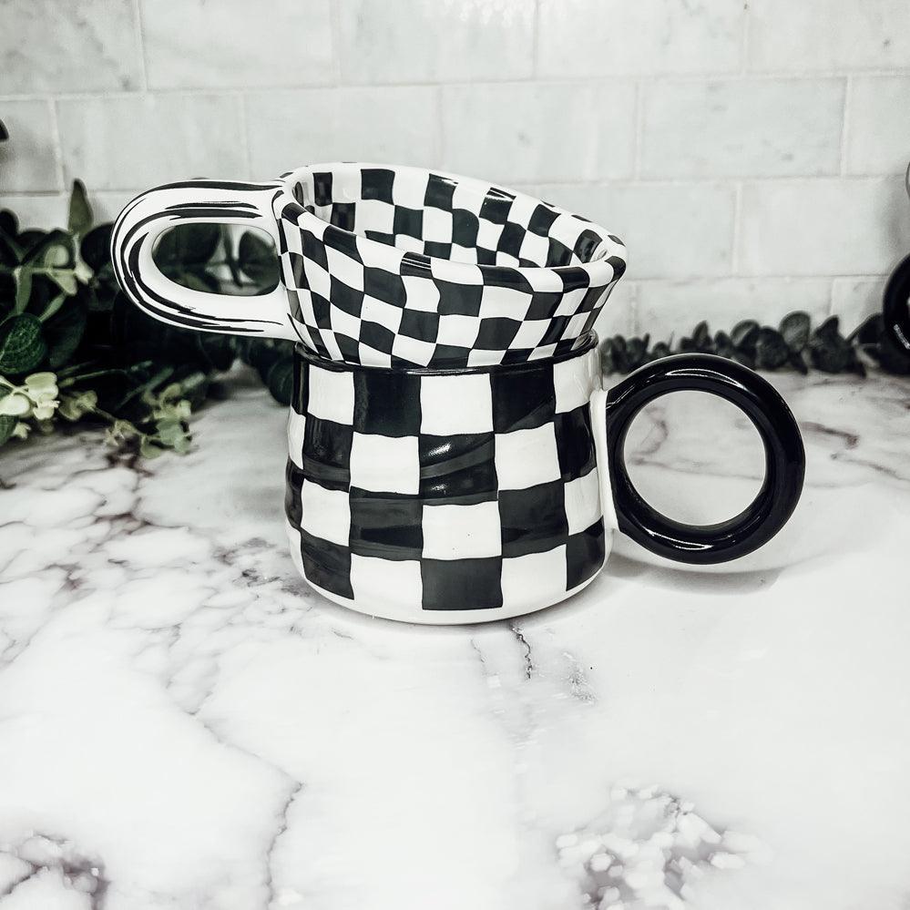 BW Checkered Mug Gia Roma