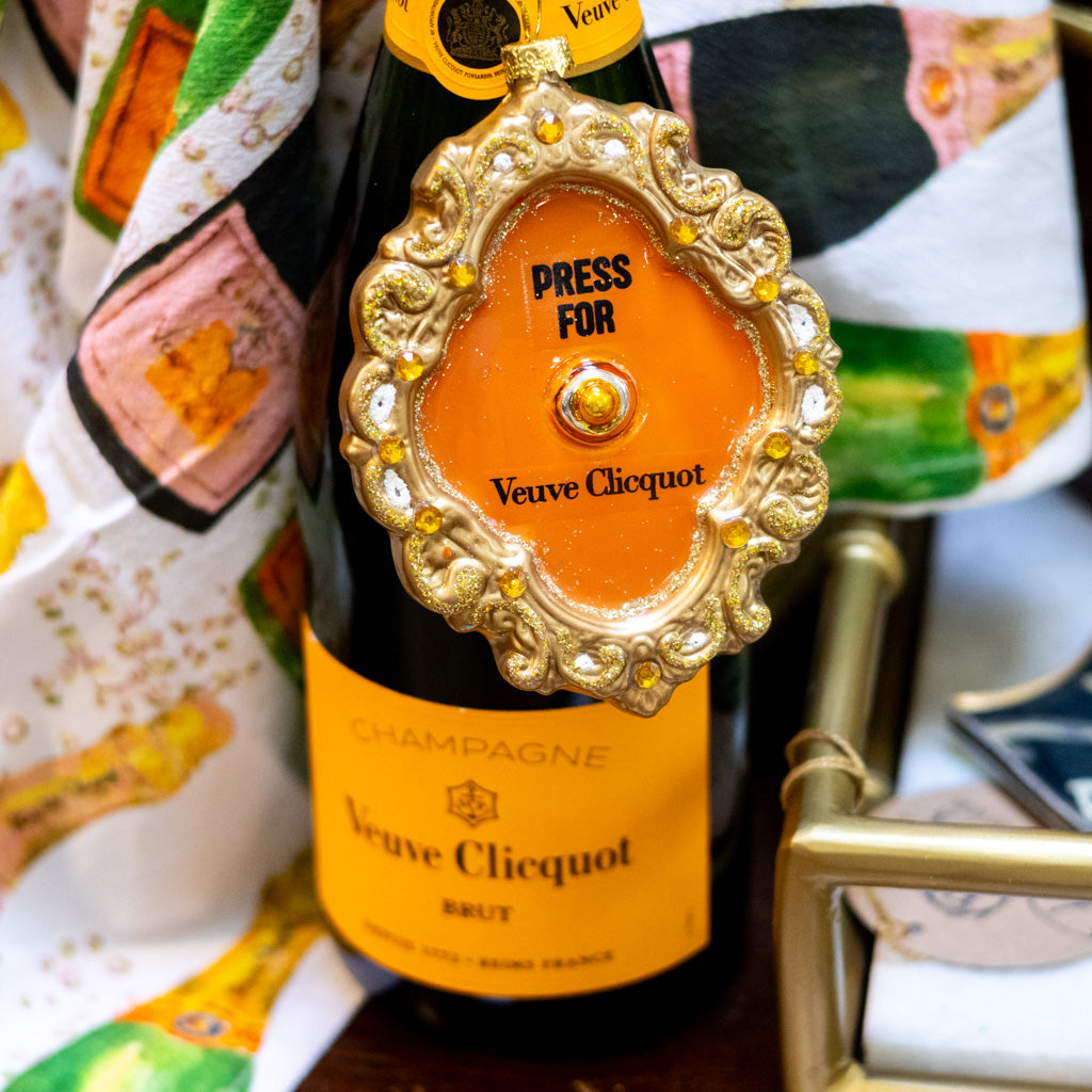 Champagne Button Glass Ornament Branches Designs