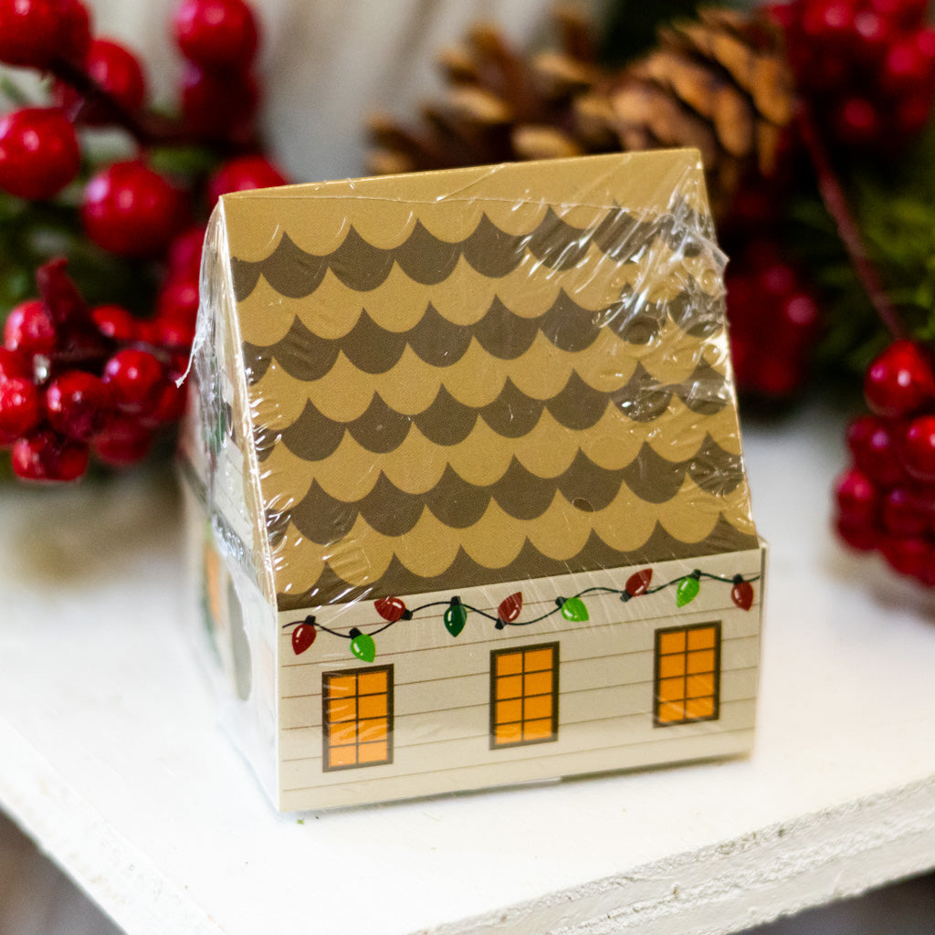 Brown Roof Safety Matches in House Shaped Matchbox Branches Designs