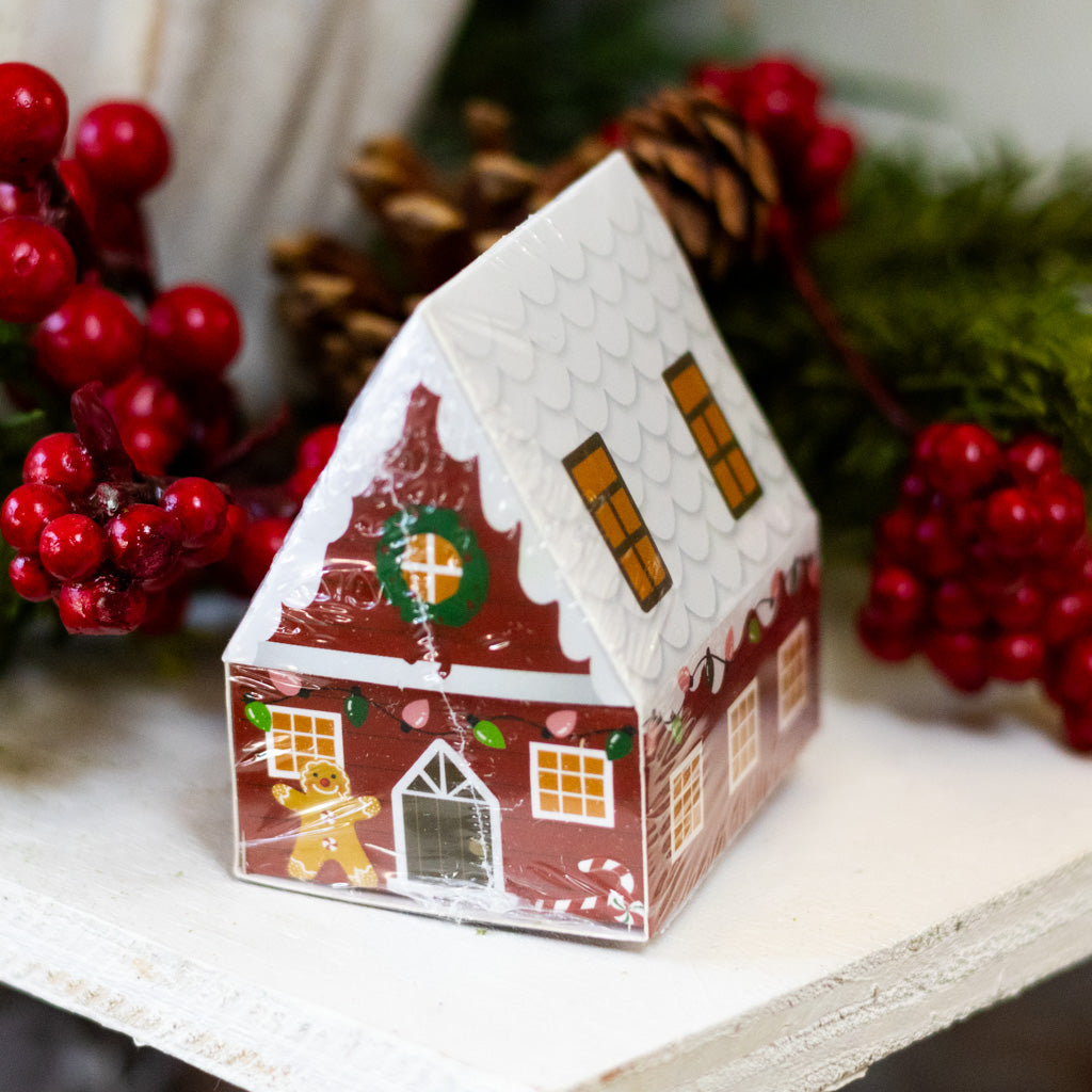 Red House Safety Matches in House Shaped Matchbox Branches Designs