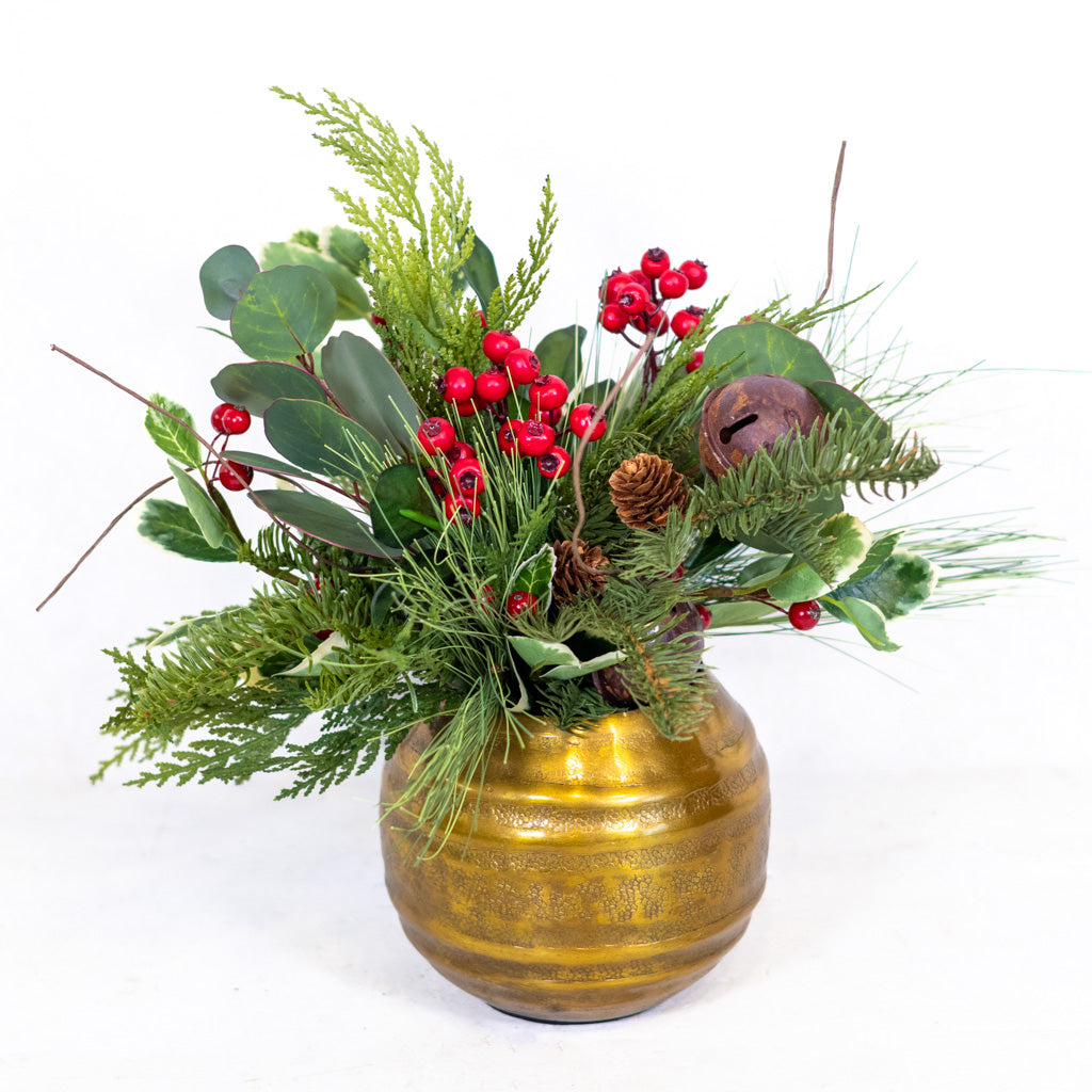 Jingle Bell Holiday Petite Bouquet Drop In Branches Designs