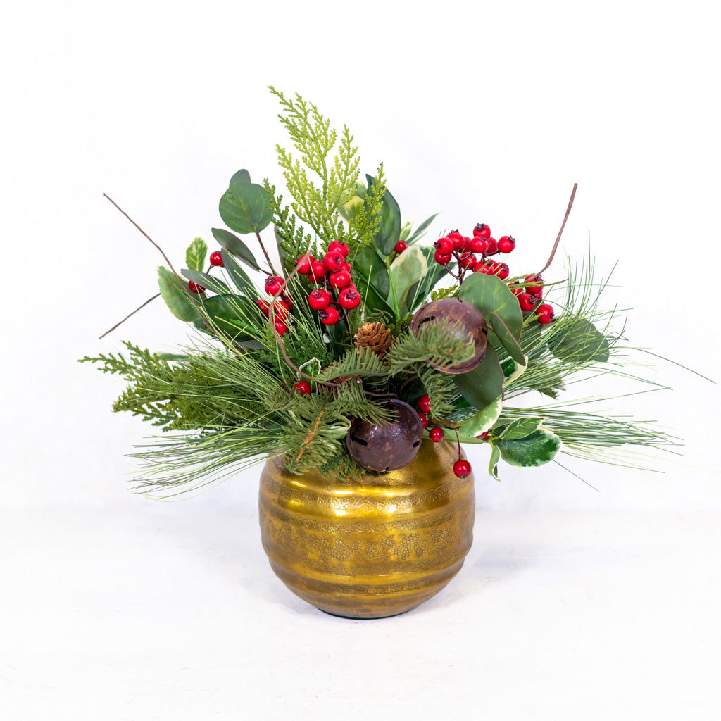 Jingle Bell Holiday Petite Bouquet Drop In Branches Designs