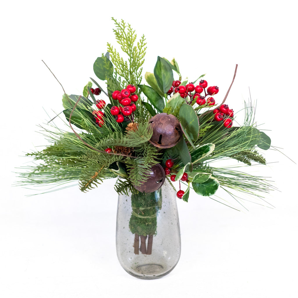 Jingle Bell Holiday Petite Bouquet Drop In Branches Designs