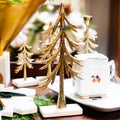 Tall Tree Gold Aluminum on Marble Base Branches Designs
