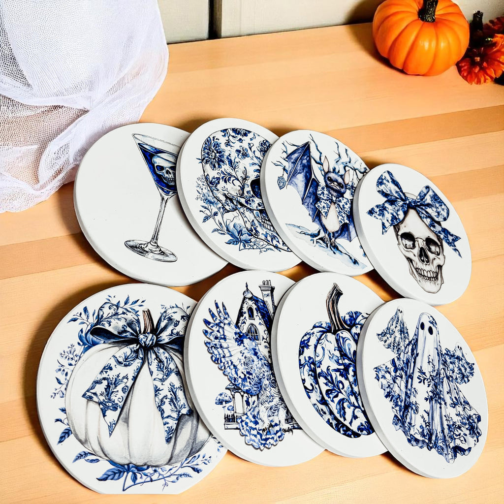 Chinoiserie Halloween Coasters Gia Roma