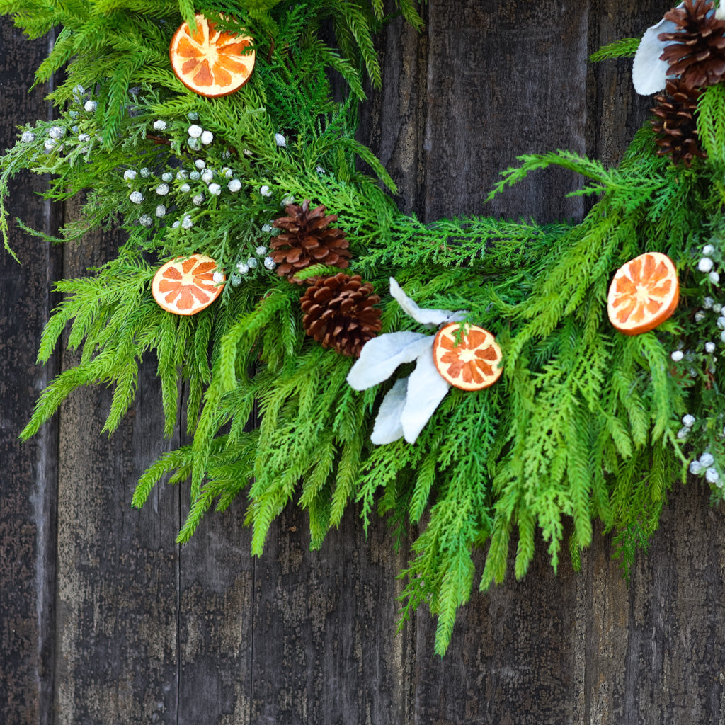Orange Grove Evergreen Wreath Branches Designs