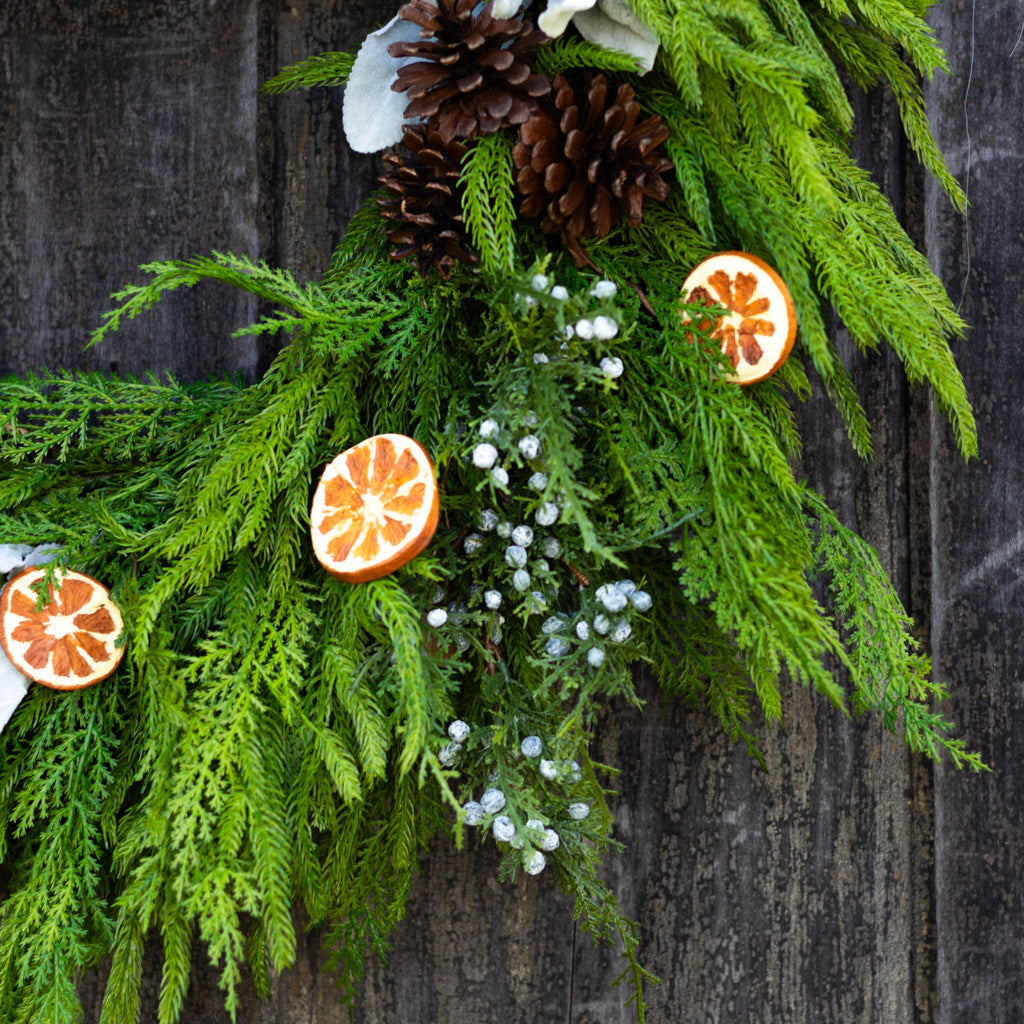 Orange Grove Evergreen Wreath Branches Designs