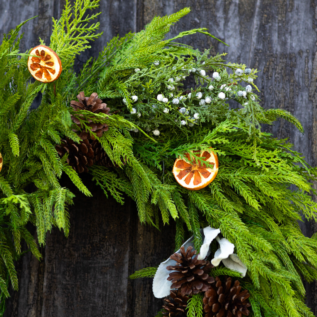 Orange Grove Evergreen Wreath Branches Designs