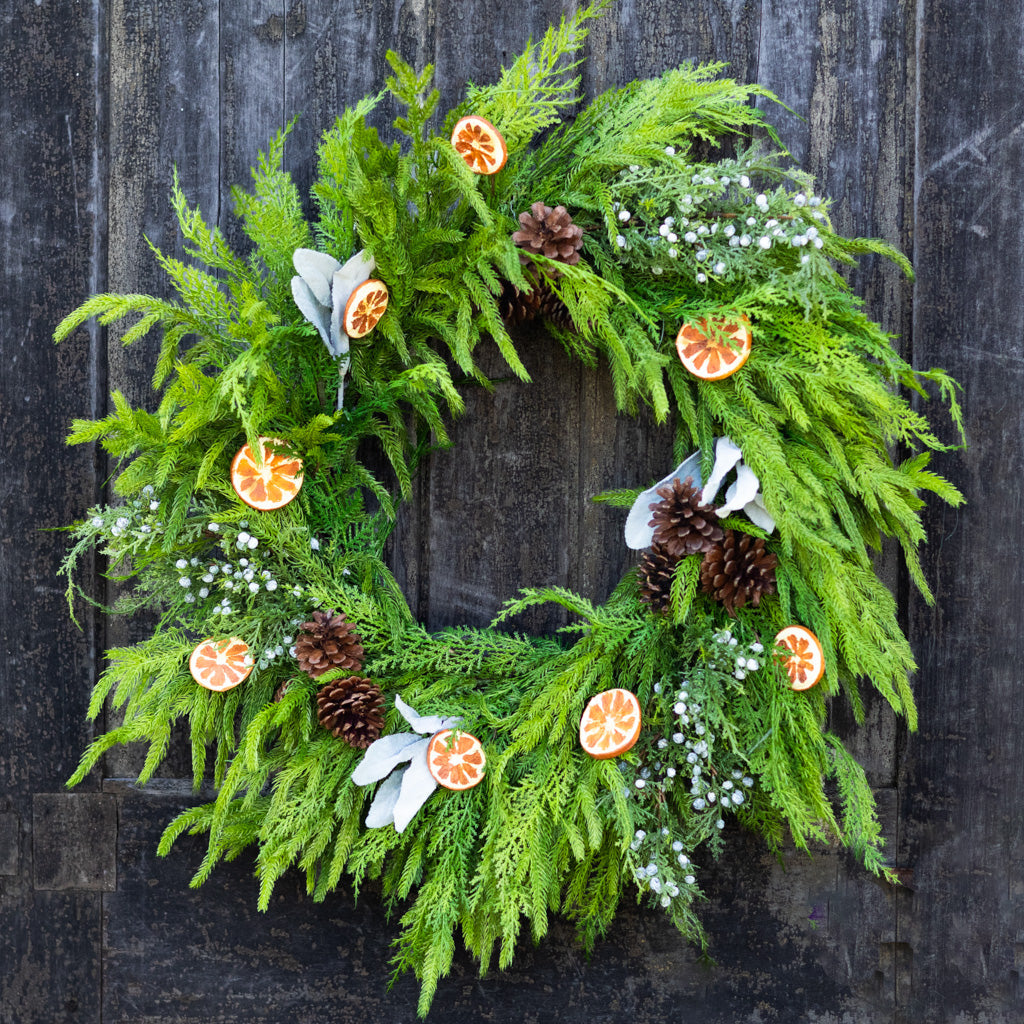 Orange Grove Evergreen Wreath Branches Designs