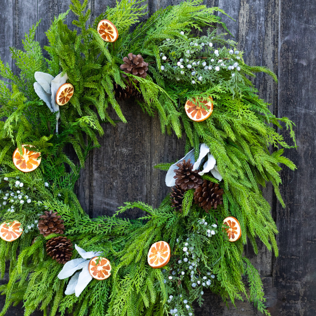 Orange Grove Evergreen Wreath Branches Designs