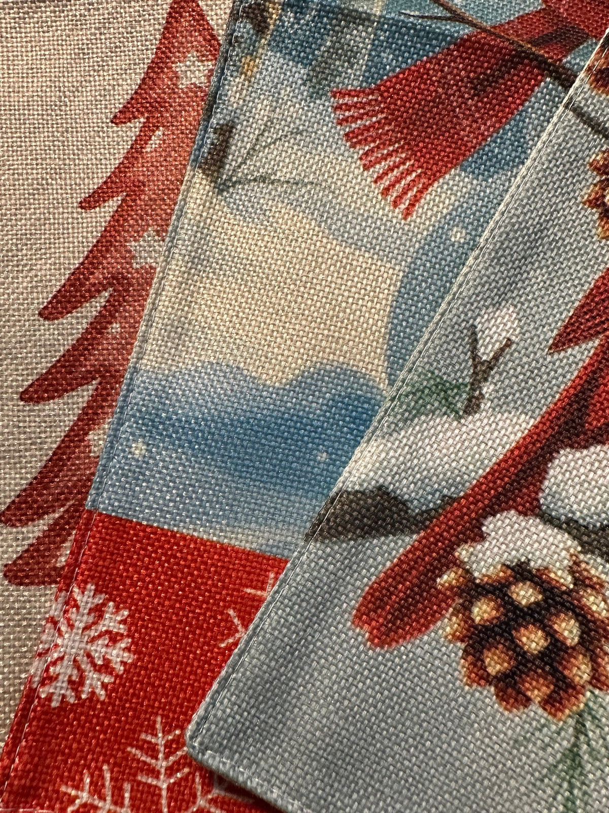 Winter Christmas Trees Garden Flag Cotton and Crate